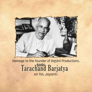 Tarachand Barjatya Jayanti Homage Design For LinkedIn
