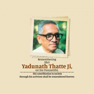 Yadunath Thatte Ji - Remembering A Social Activist Graphic For X