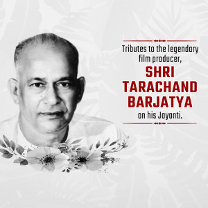 Tribute To Shri Tarachand Barjatya Artwork For Twitter