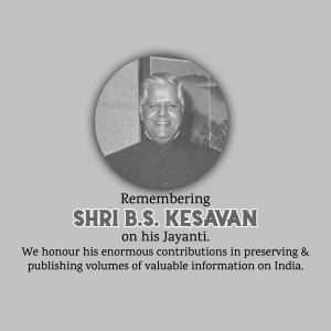 Remembering Shri B.S. Kesavan Template For Facebook