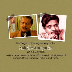 Sadasiv Amrapurkar Homage Post For WhatsApp