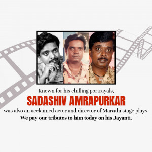 Sadashiv Amrapurkar - A Tribute Business Poster For LinkedIn