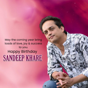 Sandeep Khare Birthday Wish Branding Post For Telegram