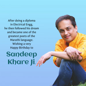 Sandeep Khare Ji - Poet And Engineer Template For Threads