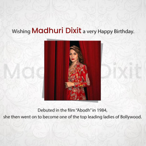 Madhuri Dixit Birthday Wish Design For Instagram