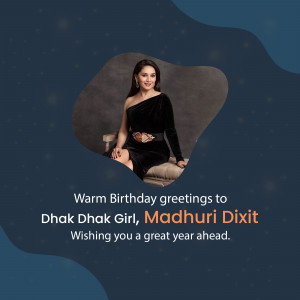 Madhuri Dixit Birthday Wish Business Poster For Twitter