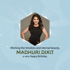 Madhuri Dixit Birthday Wish Advertisement For Telegram