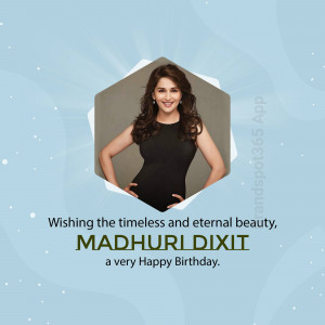 Madhuri Dixit Birthday Wish Branding Post For X