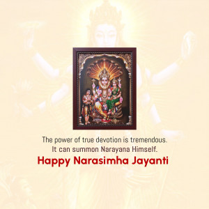 Happy Narasimha Jayanti Social Media Post For X