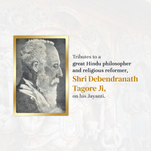 Tribute To Debendranath Tagore Business Poster For Telegram