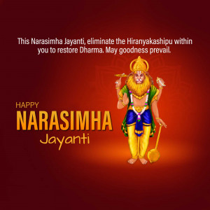 Happy Narasimha Jayanti Creative Design For WhatsApp