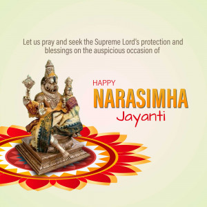 Happy Narasimha Jayanti Graphic For Instagram