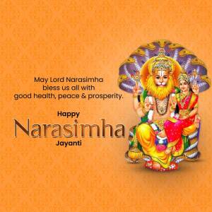 Happy Narasimha Jayanti Image For X