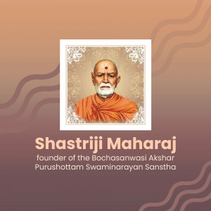 Shastriji Maharaj Artwork For LinkedIn