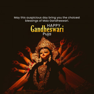 Happy Gandheswari Puja Banner For Instagram