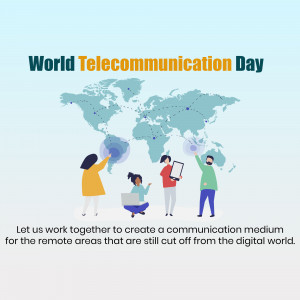 World Telecommunication Day Illustration Graphic For LinkedIn
