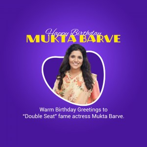 Mukta Barve Birthday Wish Graphic For Instagram