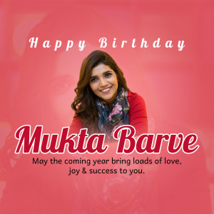 Mukta Barve Birthday Wish Business Poster For Facebook