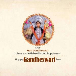 Happy Gandheshwari Puja Advertisement For LinkedIn
