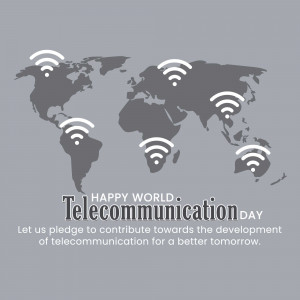 Happy World Telecommunication Day Graphic For Telegram