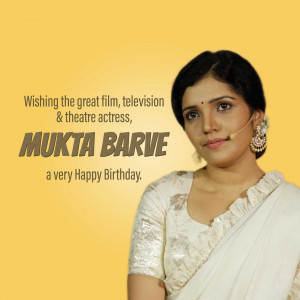 Mukta Barve Birthday Wish Branding Post For Threads