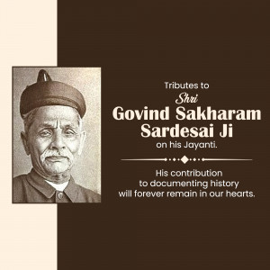 Shri Govind Sakharam Sardesai Ji Jayanti Artwork For LinkedIn