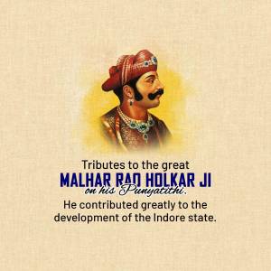 Tribute To Malhar Rao Holkar Ji Artwork For WhatsApp