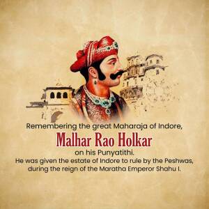 Maharaja Malhar Rao Holkar Punyatithi Poster For Facebook