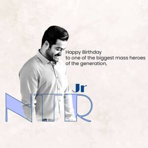Jr NTR Birthday Wish Branding Post For Telegram