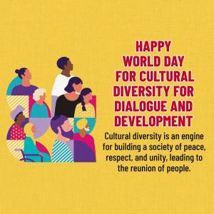 Happy World Day For Cultural Diversity Post For Pinterest