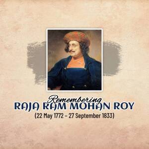 Remembering Raja Ram Mohan Roy Image For WhatsApp