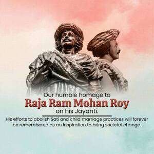 Raja Ram Mohan Roy Jayanti Branding Post For Facebook
