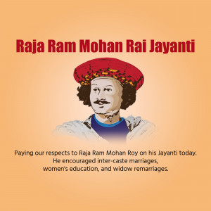 Raja Ram Mohan Roy Jayanti Banner For Facebook