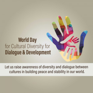 World Day For Cultural Diversity For Dialogue & Development Branding Post For X