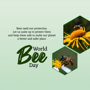 World Bee Day - Protect Our Bees Branding Post For Twitter
