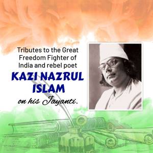 Kazi Nazrul Islam Jayanti Marketing Image For Facebook