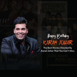 Karan Johar Birthday Tribute Design For Google Business Profile