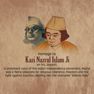 Kazi Nazrul Islam Jayanti Social Media Post For Telegram