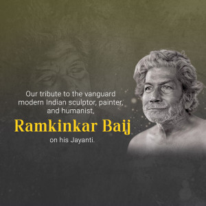 Ramkinkar Baij Jayanti Marketing Image For Telegram