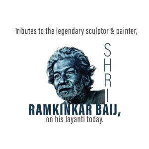 Ramkinkar Baij Jayanti Tribute Graphic For WhatsApp