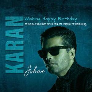 Karan Johar Birthday Wish Advertisement For Facebook