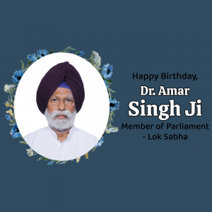 Birthday Wishes For Dr. Amar Singh Ji Banner For LinkedIn