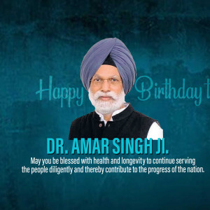 Dr. Amar Singh Ji Birthday Wish Creative Design For Google Business Profile