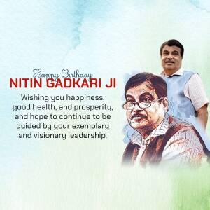 Happy Birthday Nitin Gadkari Ji Graphic For Twitter