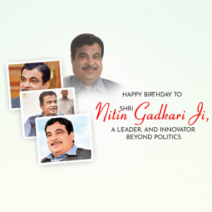 Happy Birthday Nitin Gadkari Ji Post For Facebook
