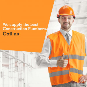Reliable Construction Plumbers Graphic For X