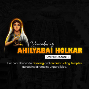 Ahilyabai Holkar Jayanti Tribute Flyer For LinkedIn