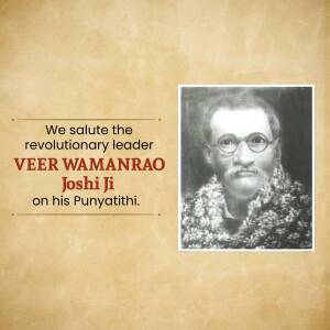 Veer Wamanrao Joshi Ji Punyatithi Creative Design For Twitter