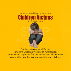International Day Of Innocent Children Victims Of Aggression Branding Post For WhatsApp