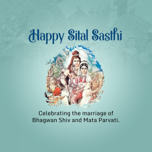 Happy Sital Sasthi Banner For Telegram